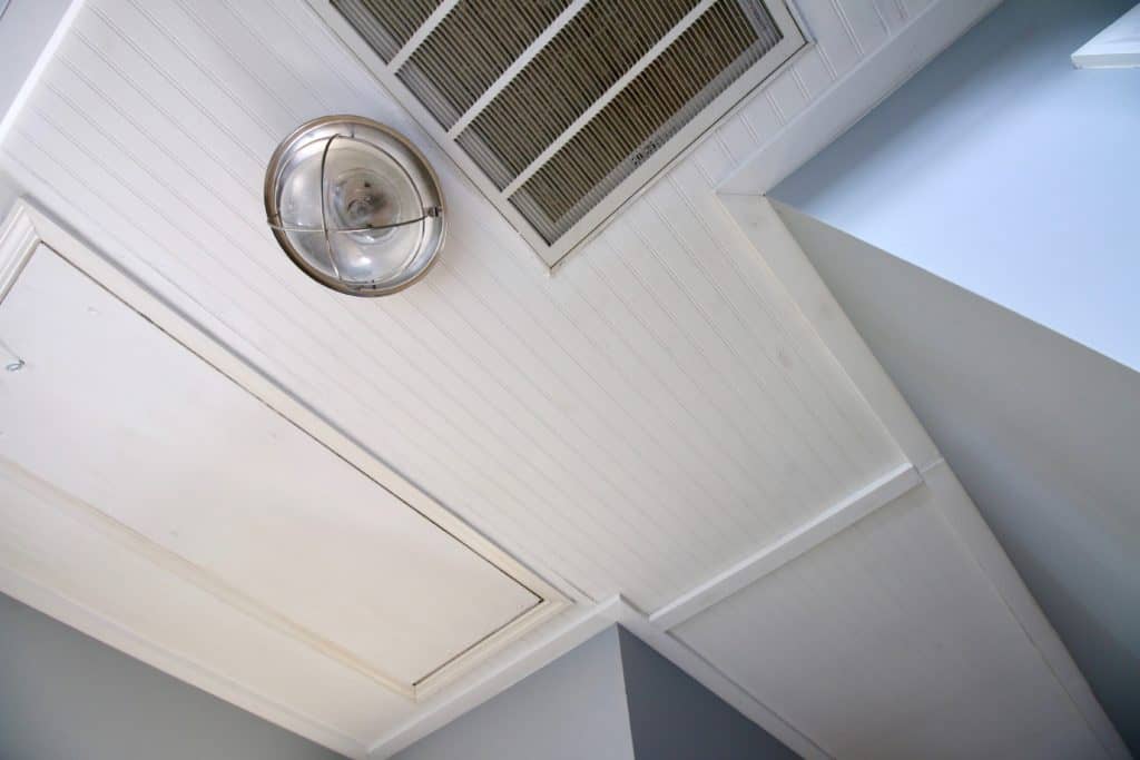 How to Cover Popcorn Ceilings with Beadboard