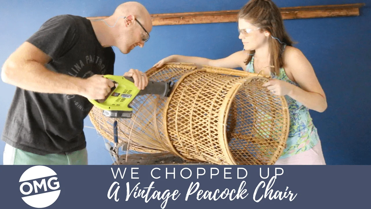 Trash To Treasure: What to do with a Damaged Vintage Peacock Chair via Charleston Crafted