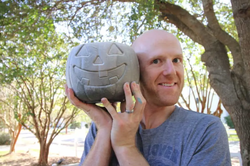 How to Make DIY Concrete Pumpkins via Charleston Crafted