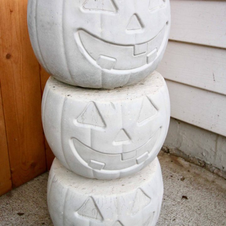 How to make concrete pumpkins