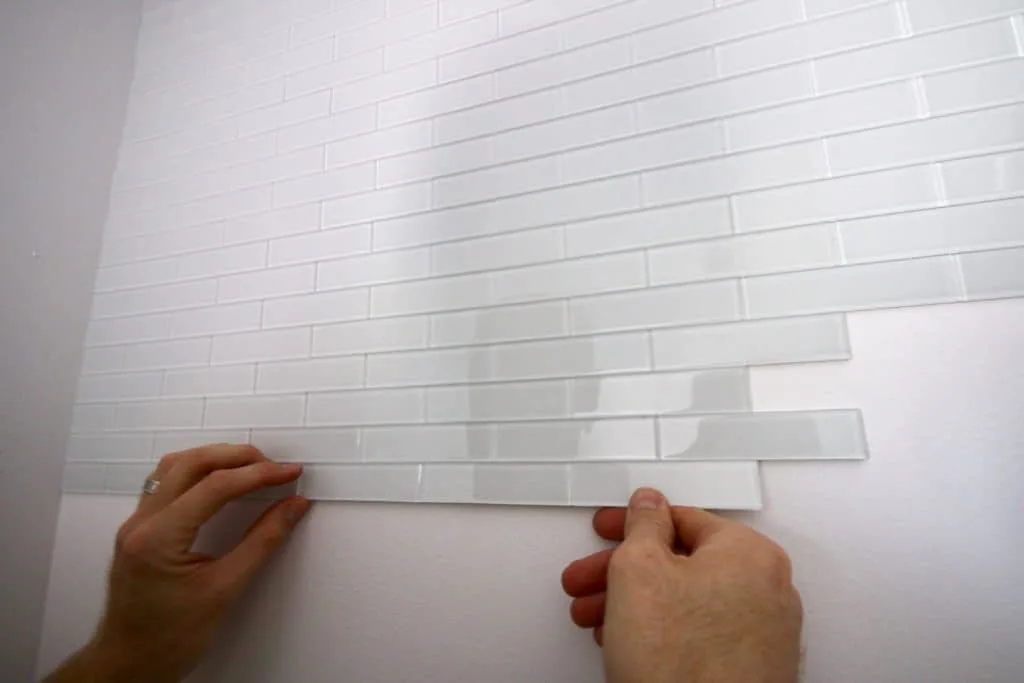 ORC: How to Hang a Peel & Stick Aspect Tile Accent Wall via Charleston Crafted