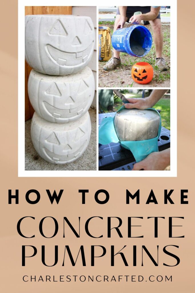 how to make concrete pumpkins