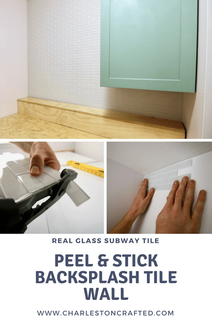 How to Hang a Peel & Stick Aspect Tile Accent Wall via Charleston Crafted