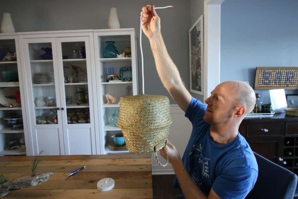 DIY Basket Pendant Light via Charleston Crafted