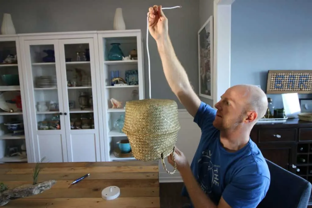 DIY Basket Pendant Light via Charleston Crafted