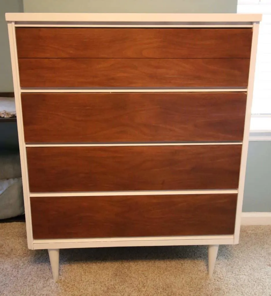 Thrift Flip: $70 Mid Century Modern Dresser Makeover via Charleston Crafted