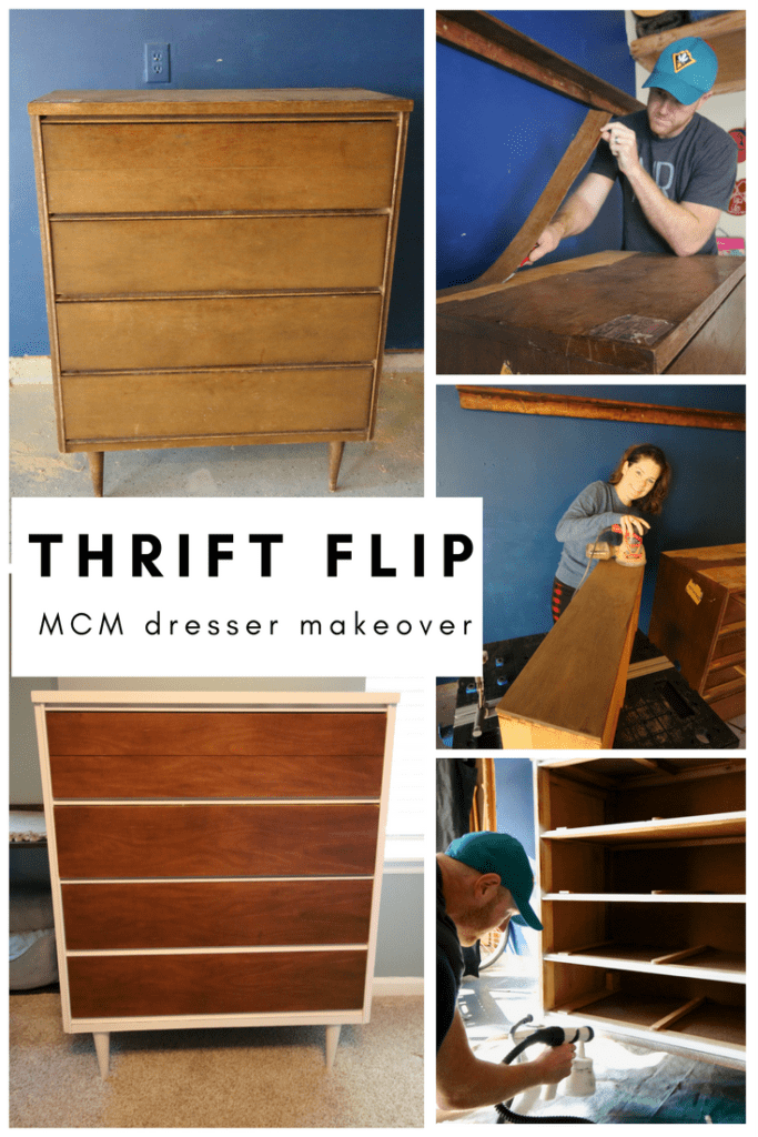 Thrift Flip: $70 Mid Century Modern Dresser Makeover via Charleston Crafted