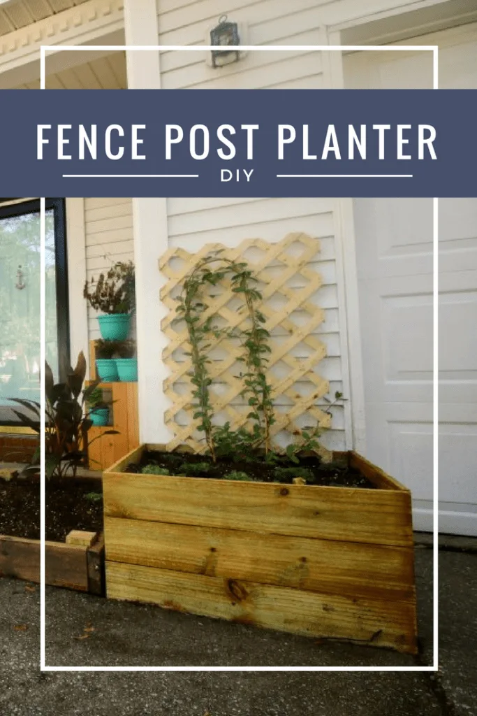 DIY Fence Post Planters via Charleston Crafted