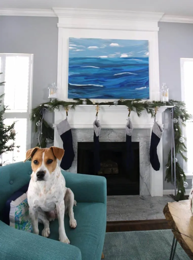 A Coastal Christmas Mantel via Charleston Crafted