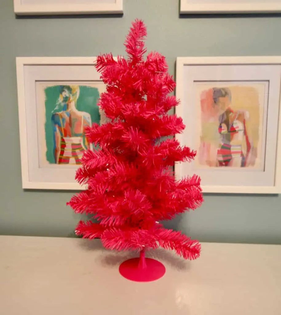 DIY Lilly Pulitzer Pink Christmas Tree via Charleston Crafted