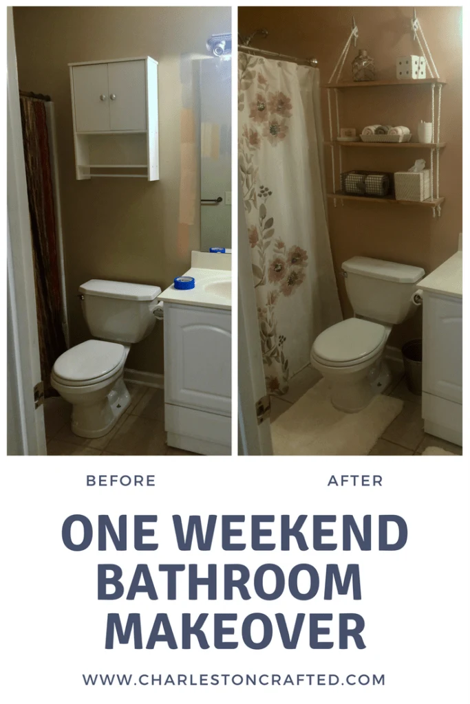 Two Day Bathroom Makeover  via Charleston Crafted