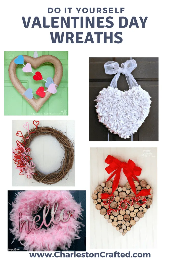DIY valentines day wreaths via charleston crafted
