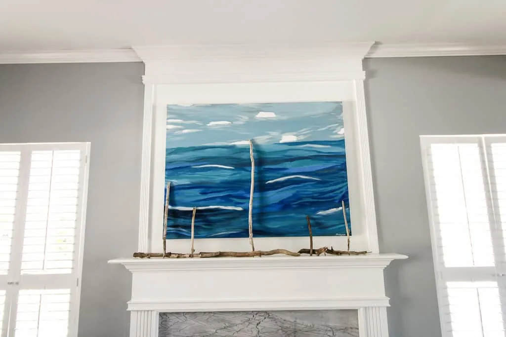 Driftwood Sailboat Coastal Mantel via Charleston Crafted