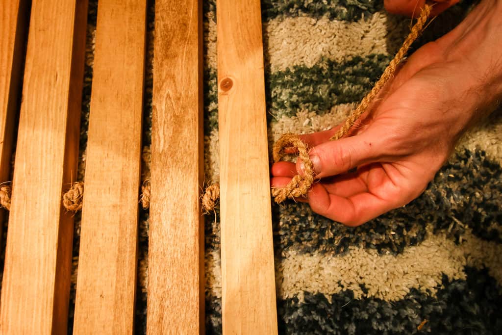 DIY Wooden Door Mat via Charleston Crafted 