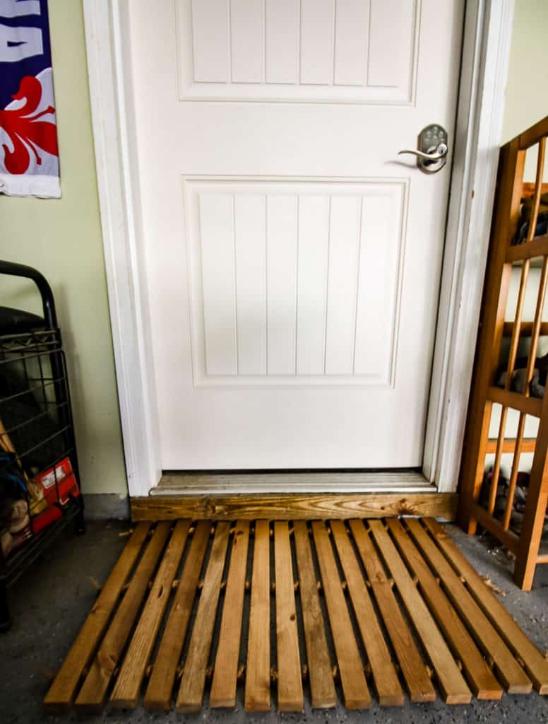 DIY Wooden Door Mat via Charleston Crafted 