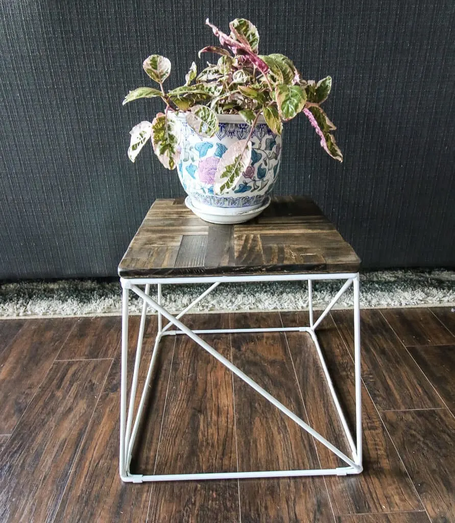 Herringbone Wooden Plant Stand via Charleston Crafted