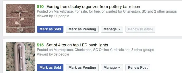 How do you bump a post on Facebook marketplace?