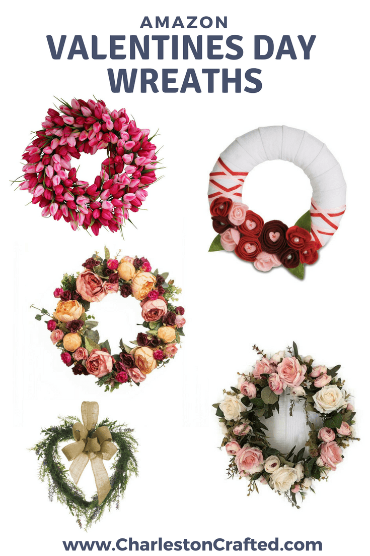 amazon valentines day wreaths via Charleston Crafted.com