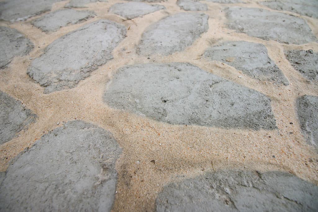 How to add Polymeric Sand to Quikrete Walkmaker Pavers via Charleston Crafted