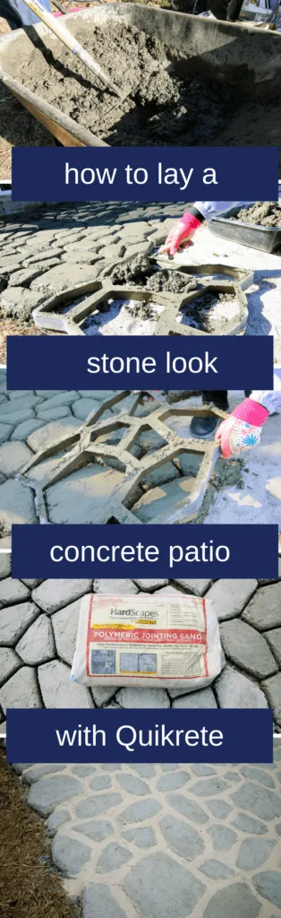 How to make a QUIKRETE WalkMaker stone look concrete patio via Charleston Crafted
