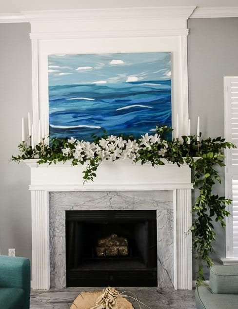 Spring Floral Azalea Mantel via Charleston Crafted