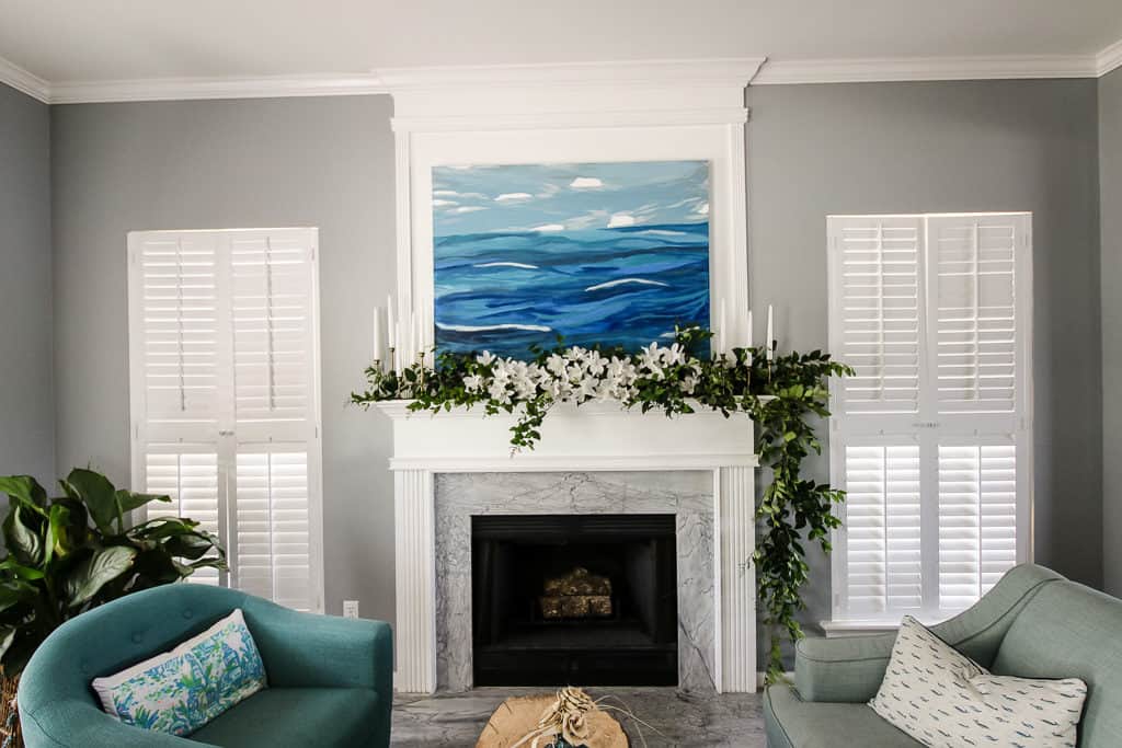 Spring Floral Azalea Mantel via Charleston Crafted