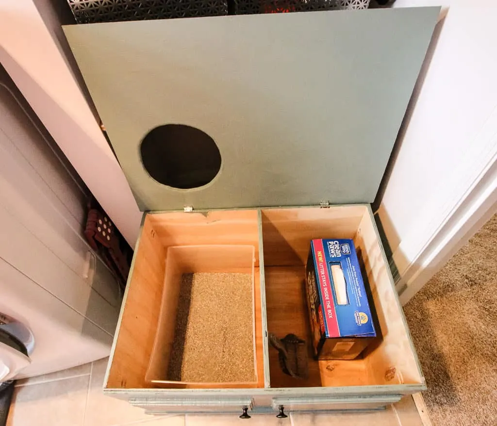 DIY Hidden Litter Box Solution - Charleston Crafted