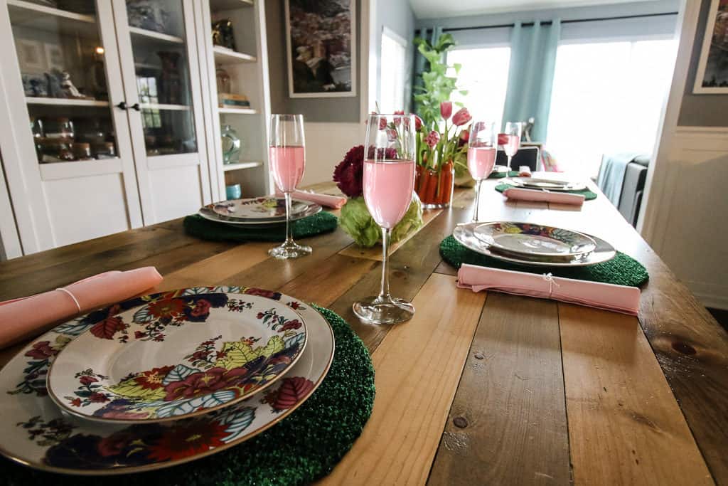 Easter Tablescape with Carrot and Lettuce Centerpieces via Charleston Crafted