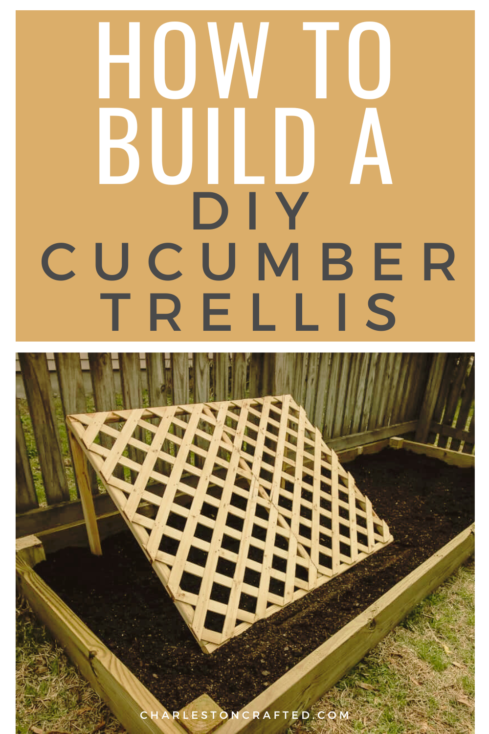 DIY Raised Cucumber Garden with a Trellis