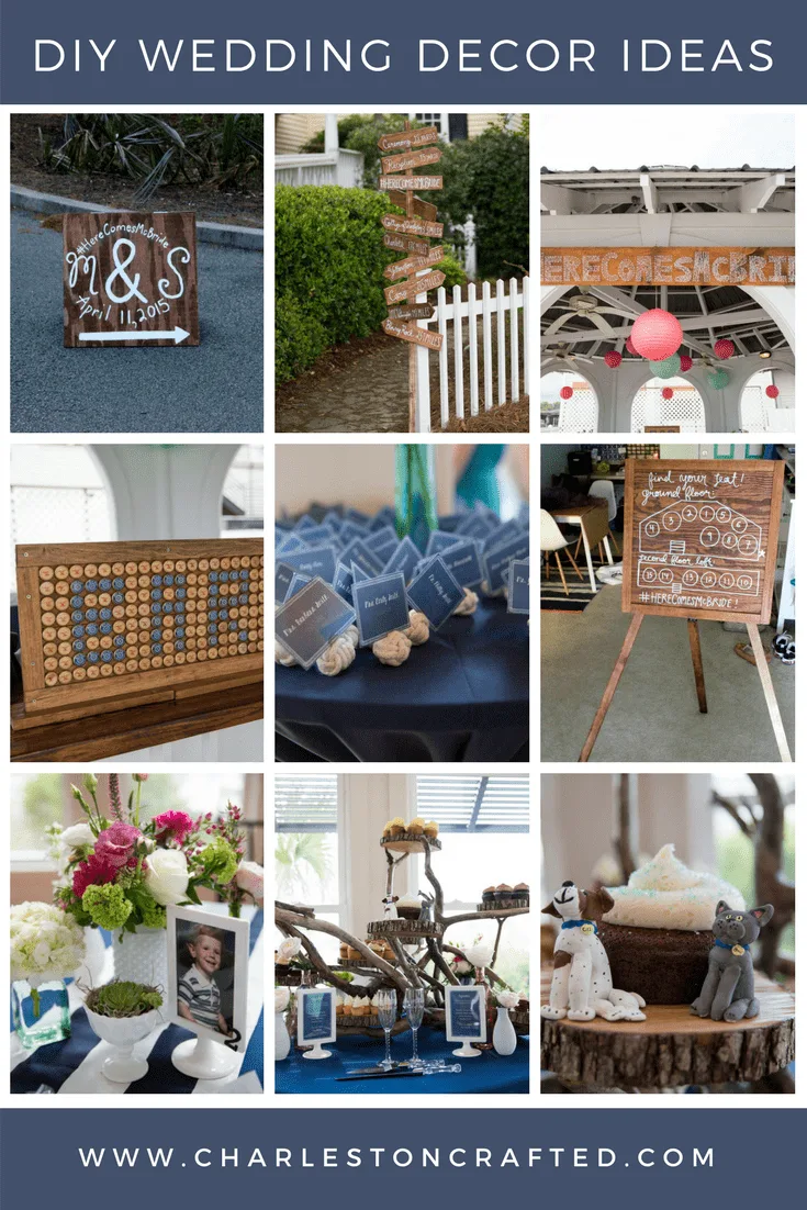 9 DIY Wedding Decor Ideas via Charleston Crafted