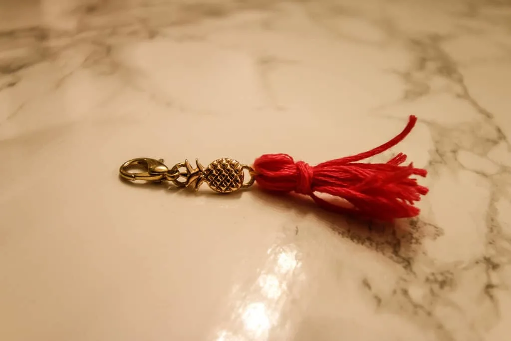 DIY Removable Pineapple Tassel Zipper Pull - Charleston Crafted