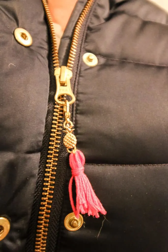 DIY Removable Pineapple Tassel Zipper Pull - Charleston Crafted