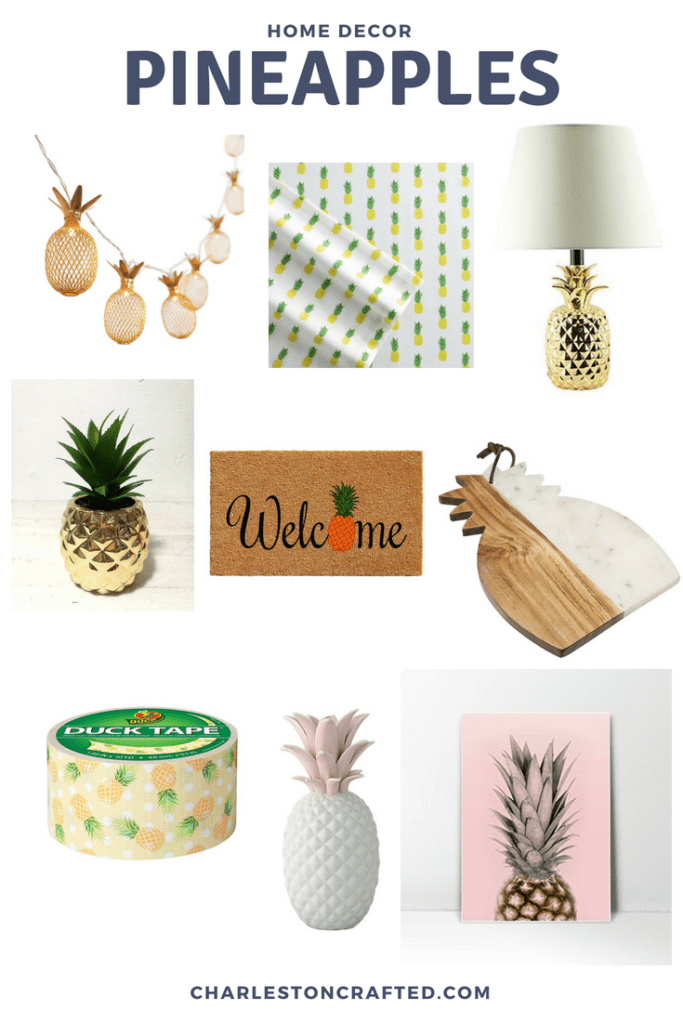 Pineapple Decor For Summer via Charleston Crafted