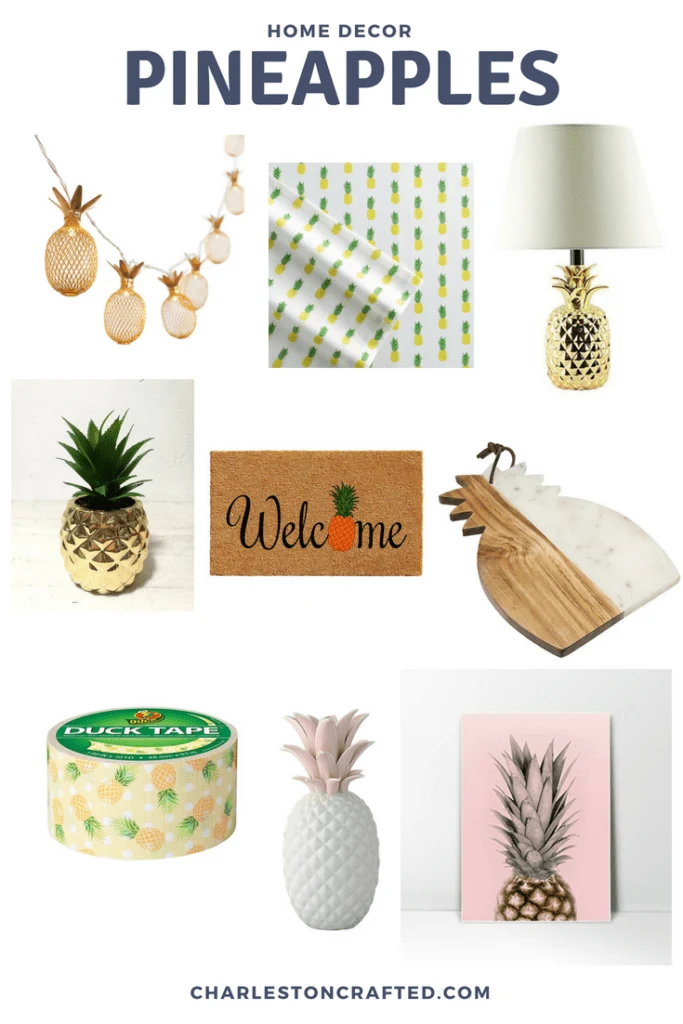 Pineapple print clothes, accessories, home decor and more!