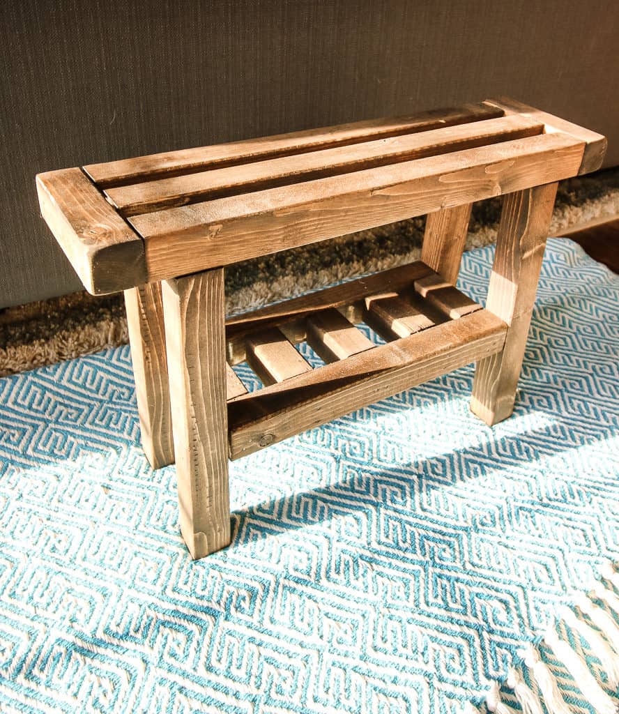 Easy Wooden DIY Footrest for Home or Office - Girl, Just DIY!