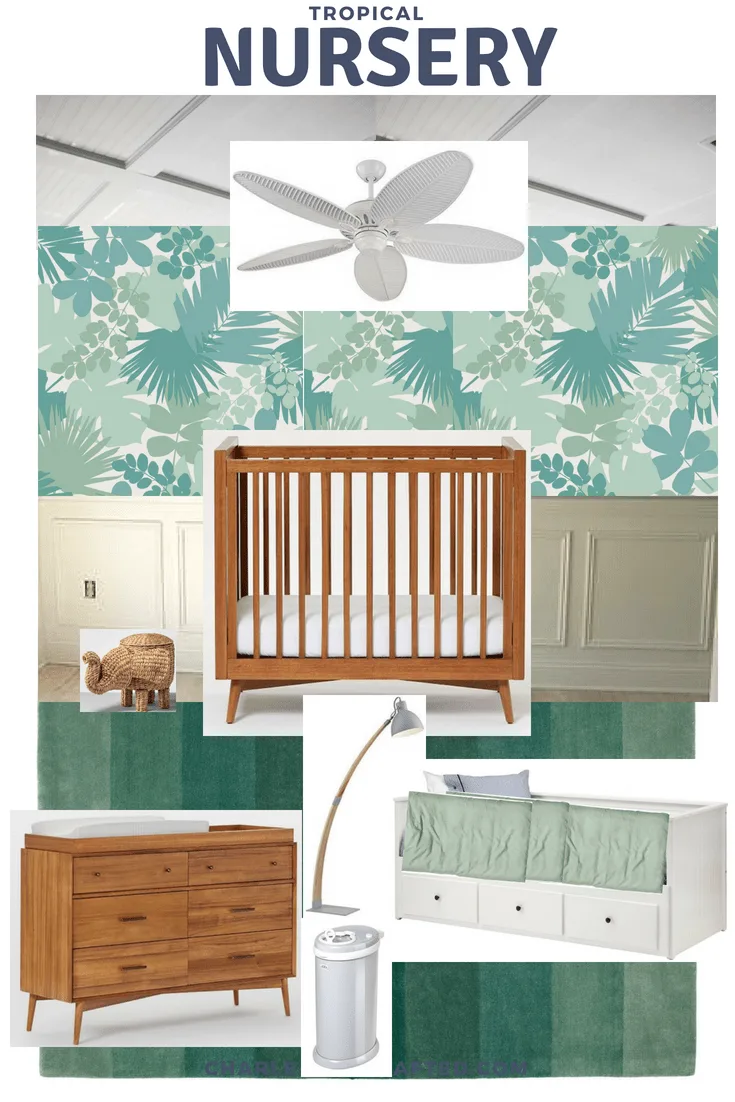 tropical nursery design via Charleston Crafted