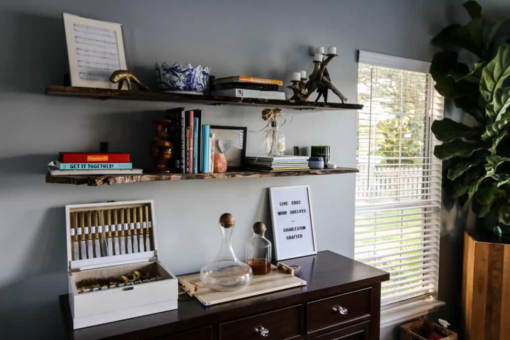 Live Edge Wood Shelves DIY via Charleston Crafted