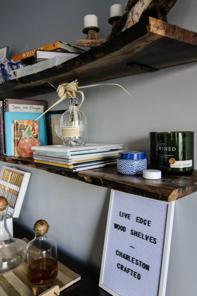 Live Edge Wood Shelves DIY via Charleston Crafted