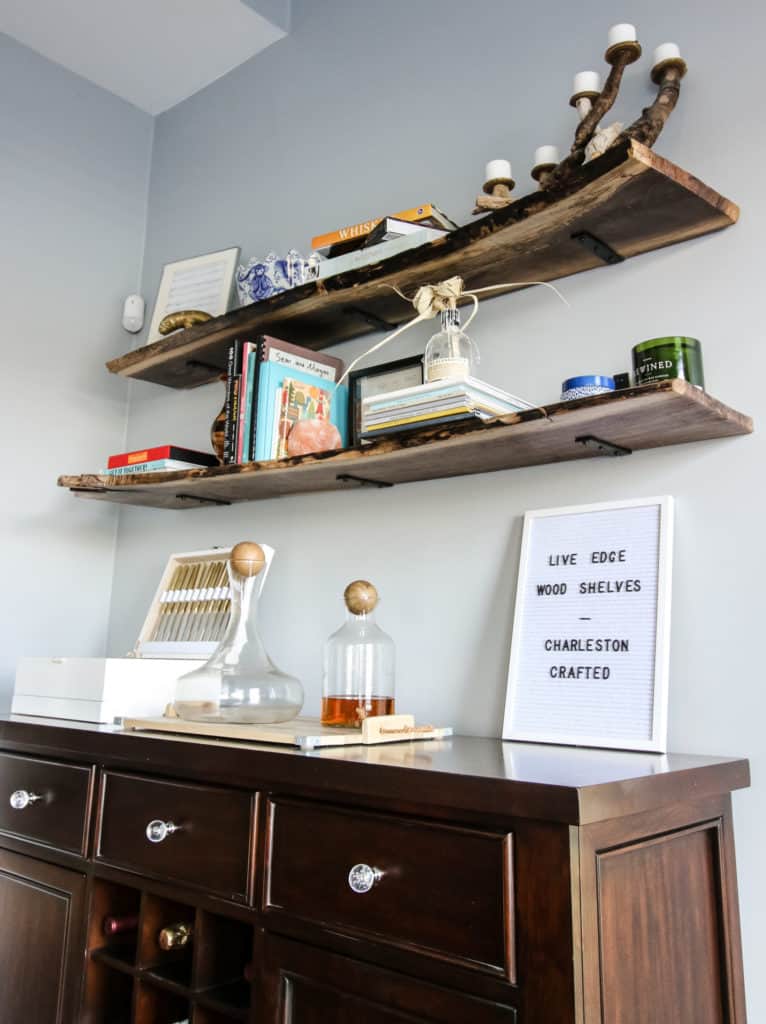 Live Edge Wood Shelves DIY via Charleston Crafted