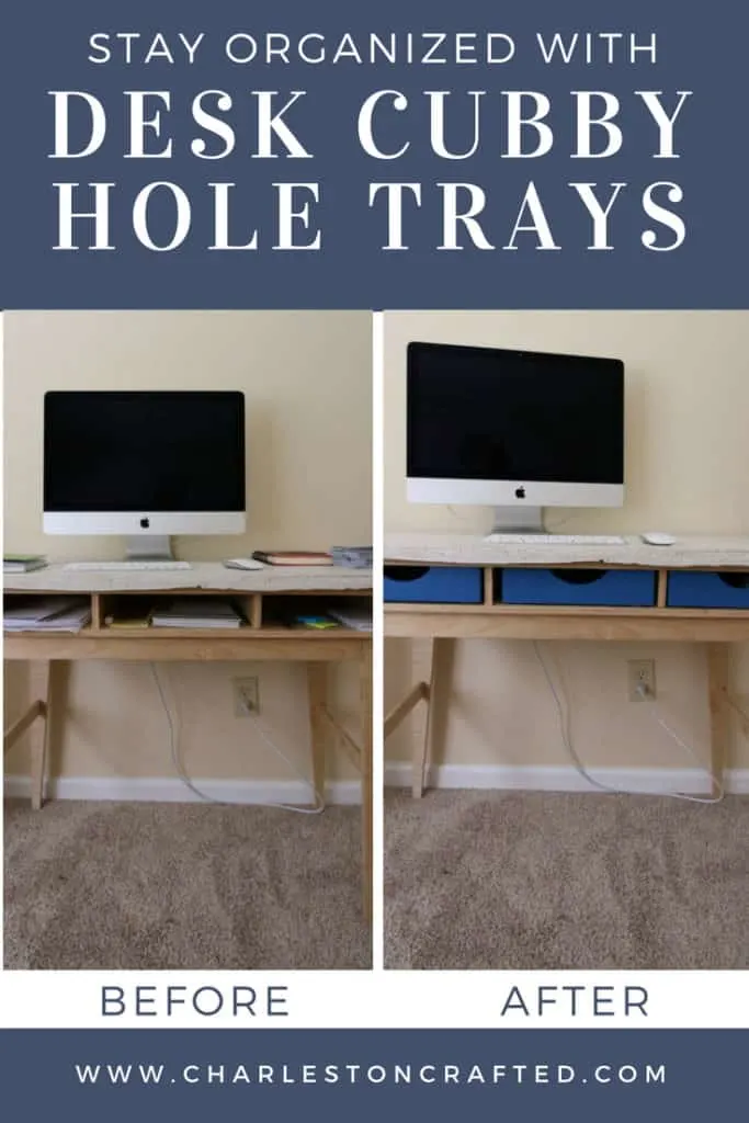Desk Cubby Hole Wooden Trays - Charleston Crafted
