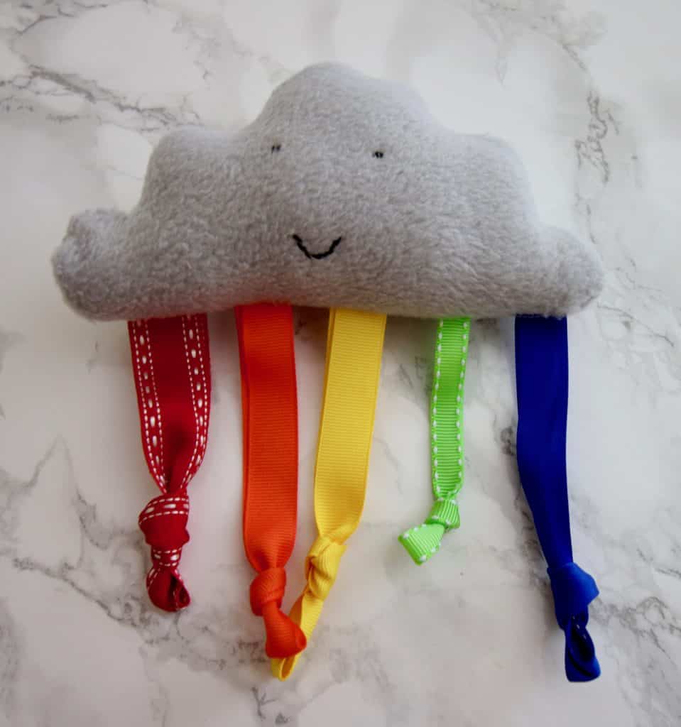 DIY Rainbow Cloud Sewing Baby Rattle