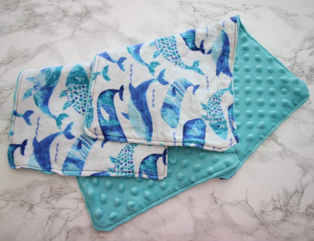 DIY sewing burp cloth