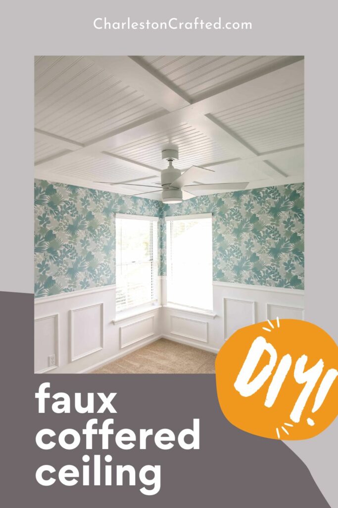 DIY faux coffered ceiling