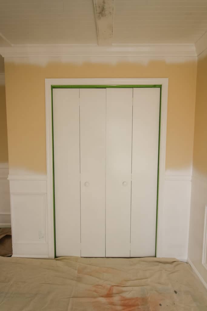 Bi-fold Closet Door Makeover via Charleston Crafted