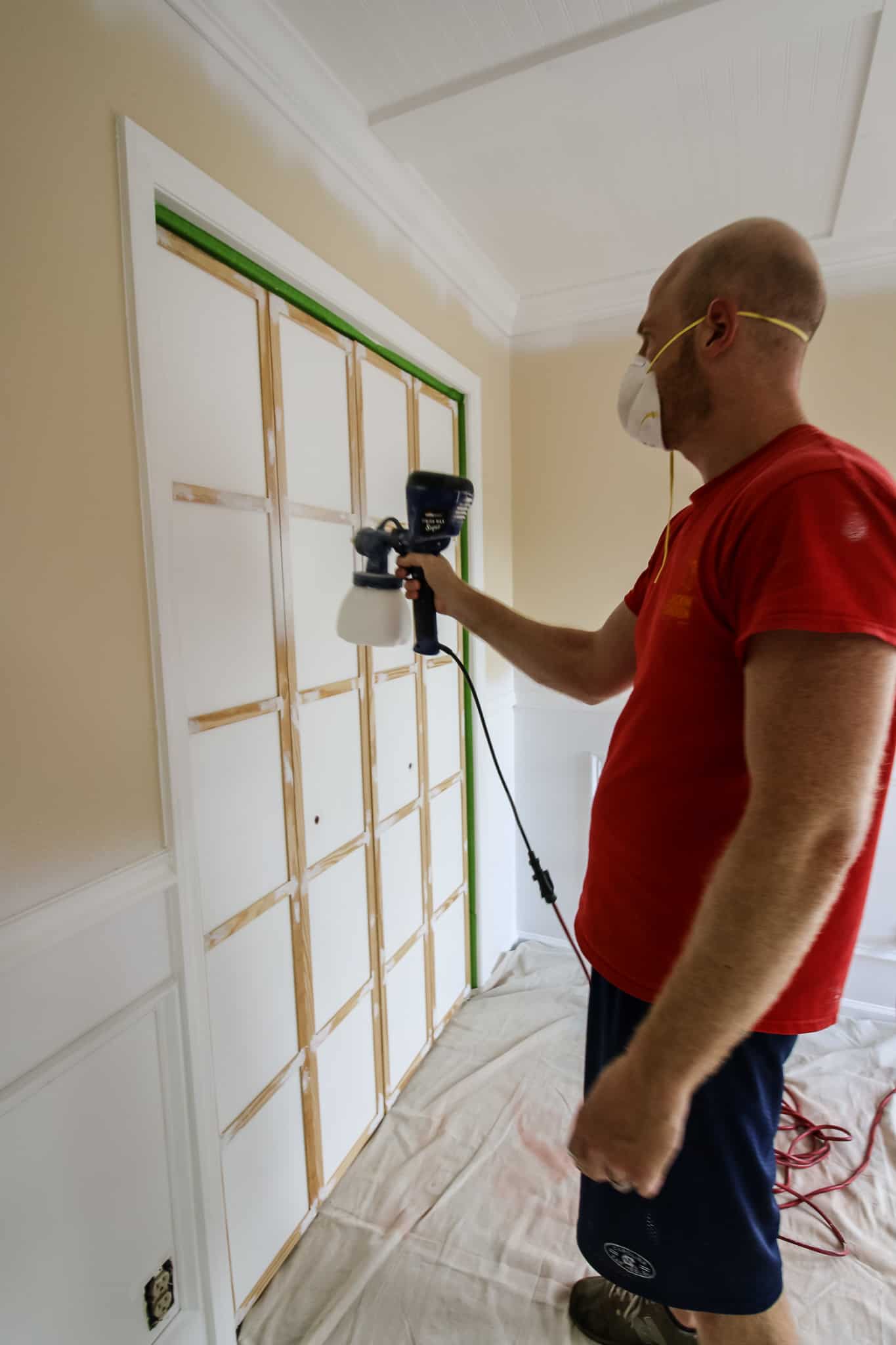 Bi-fold Closet Door Makeover via Charleston Crafted