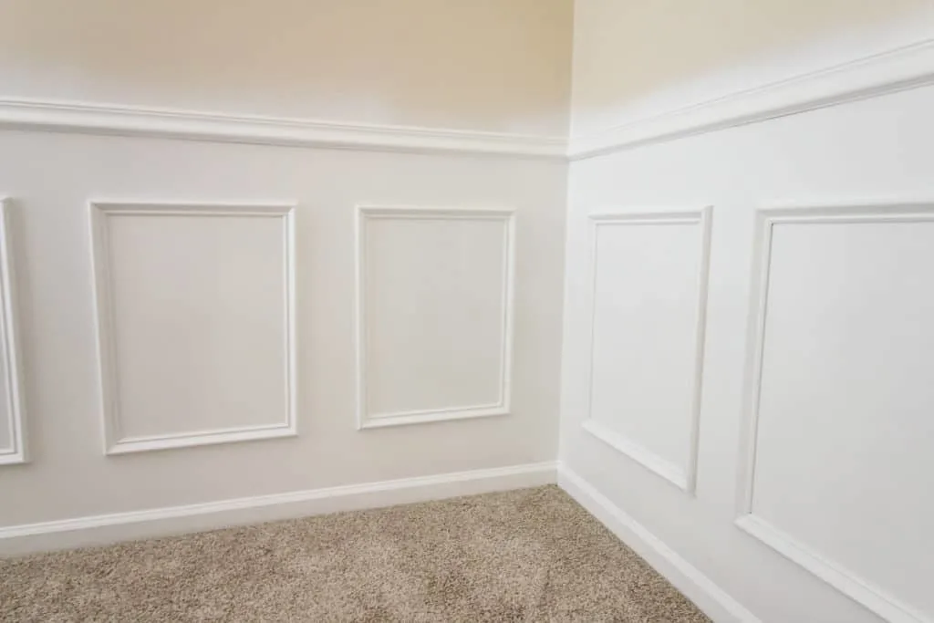 Finished wainscoting