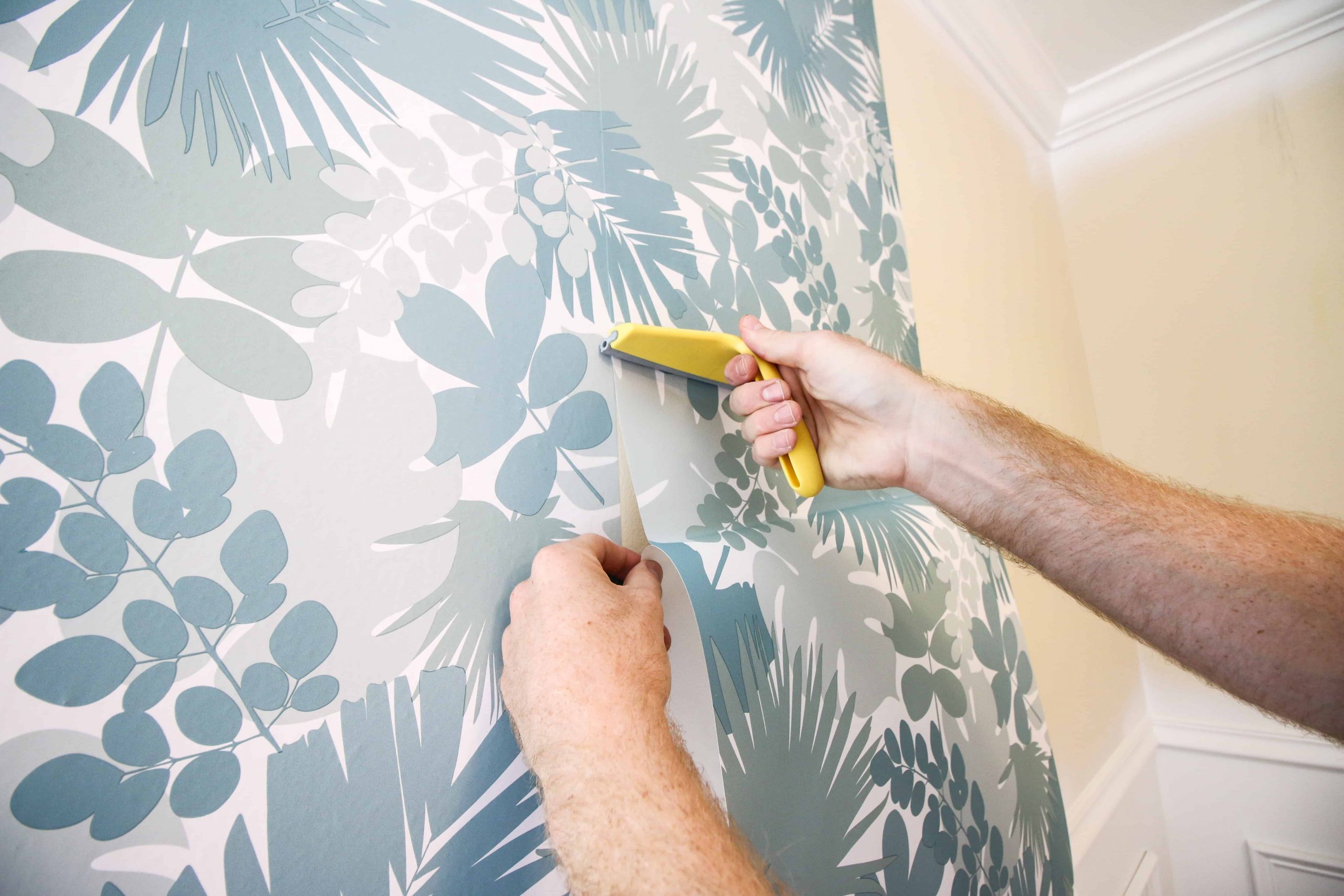 How to Hang Peel & Stick Wallpaper via Charleston Crafted