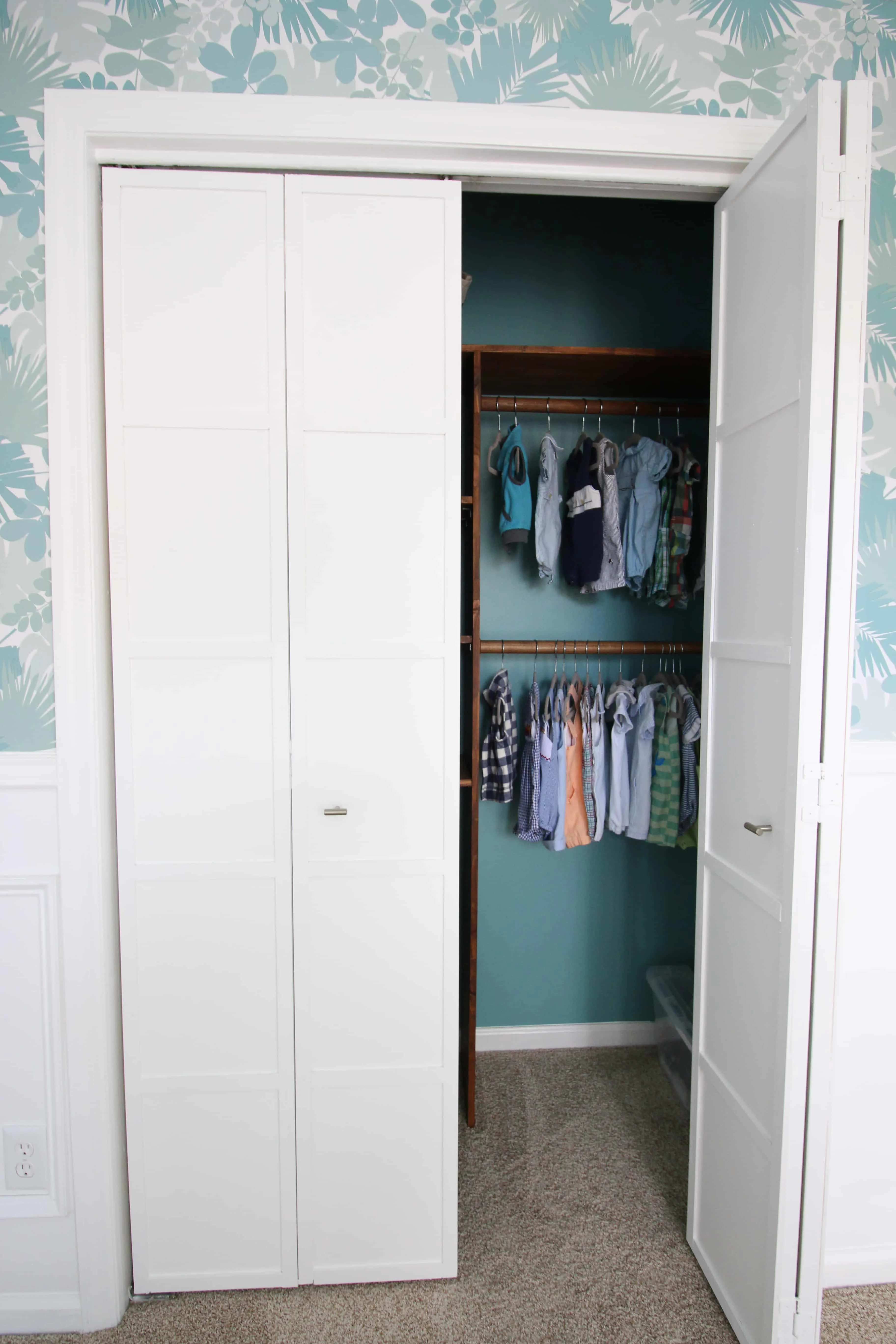 Nursery Closet System and Bi-Fold Doors via Charleston Crafted