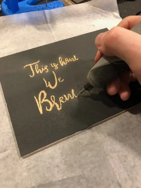 Using Dremel to make a sign
