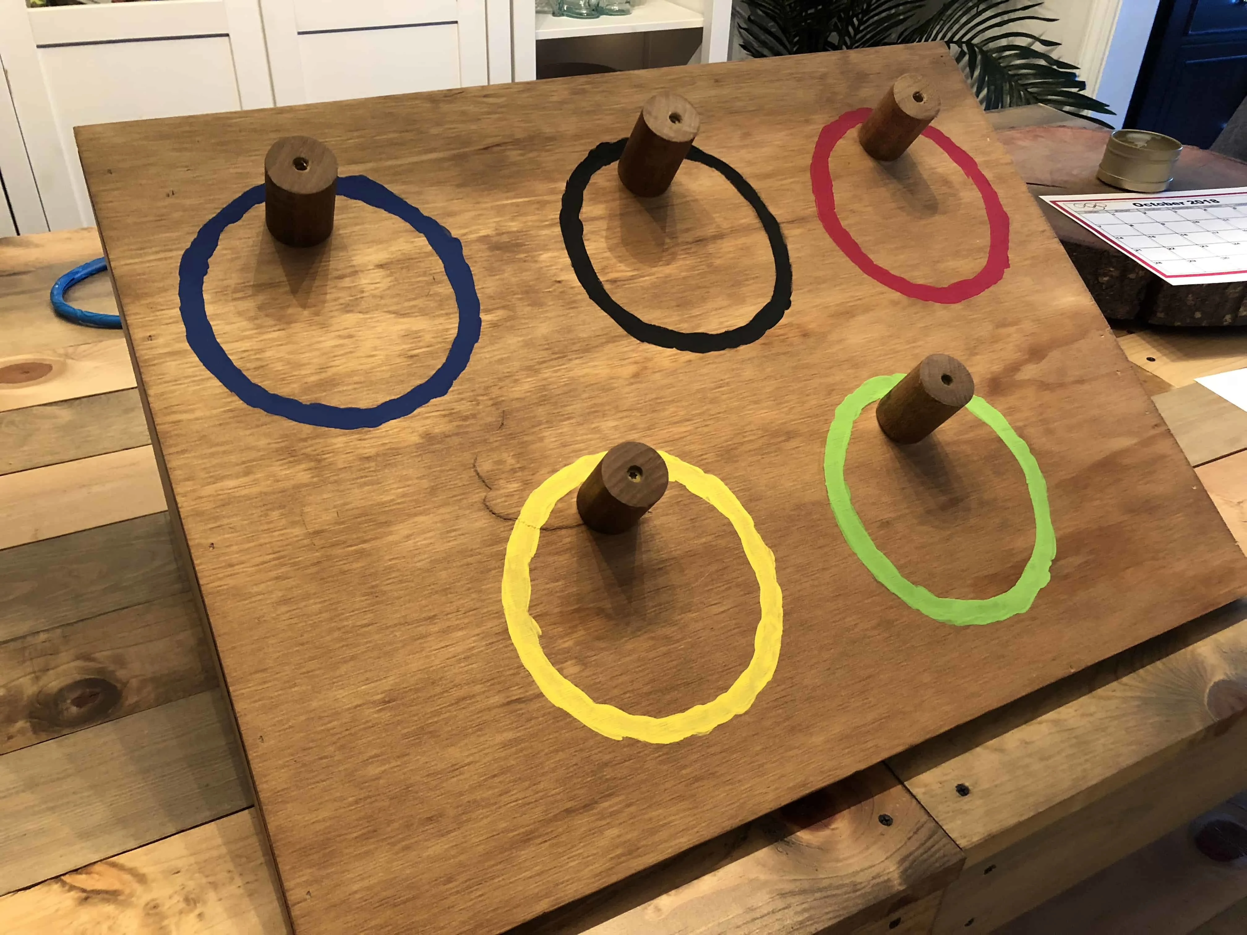 painted ring toss board